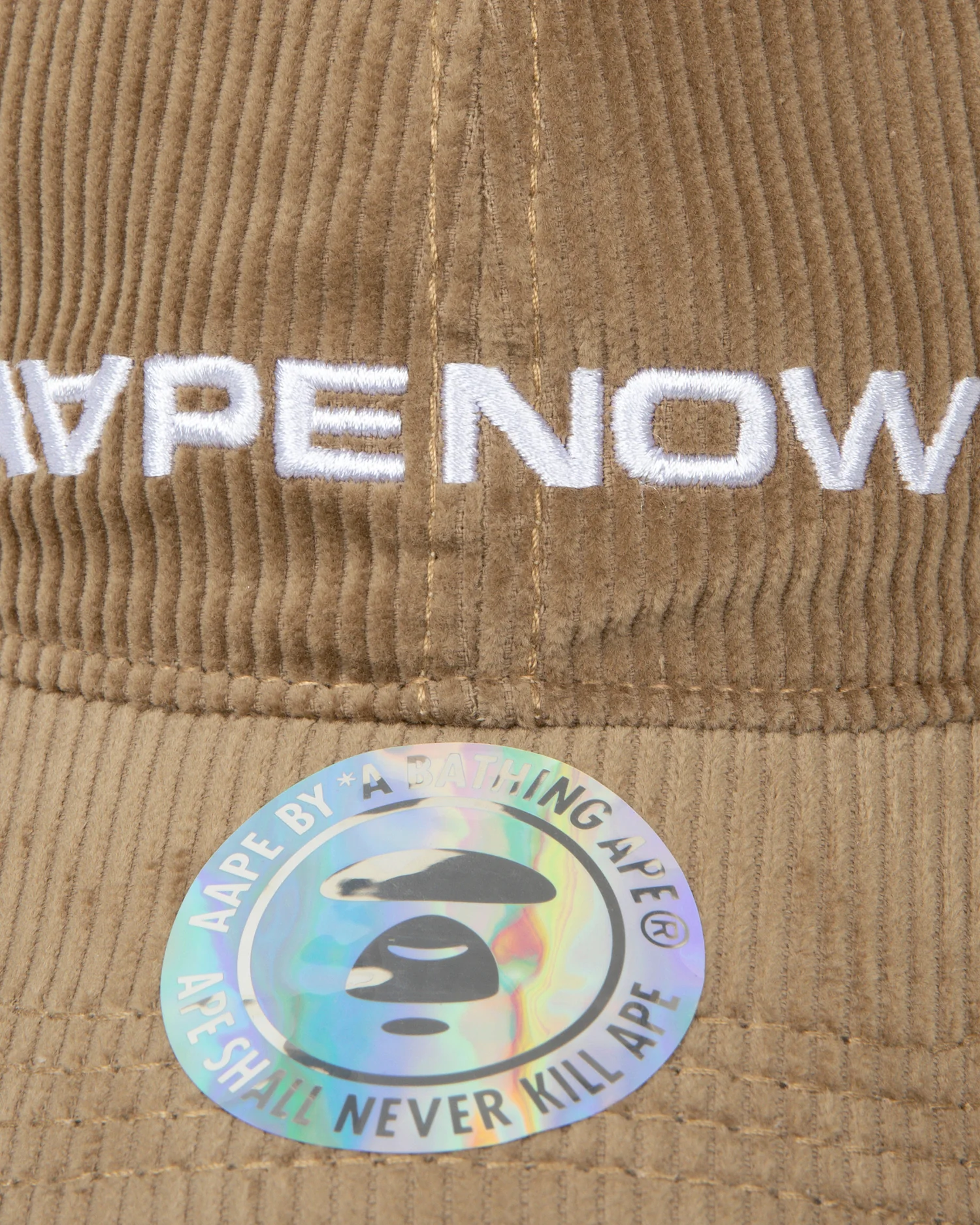 Moonface embroidered corduroy cap - Image 5