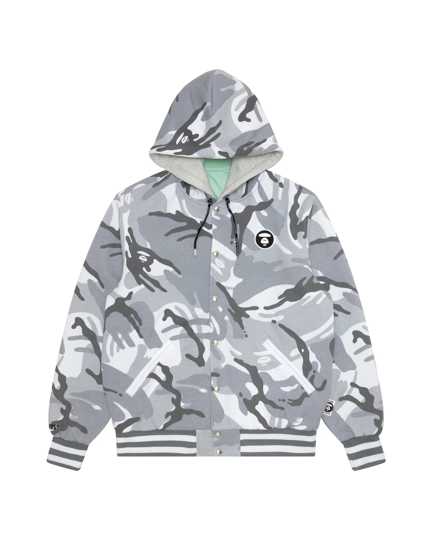 Moonface reversible hooded snap-button jacket - Image 10