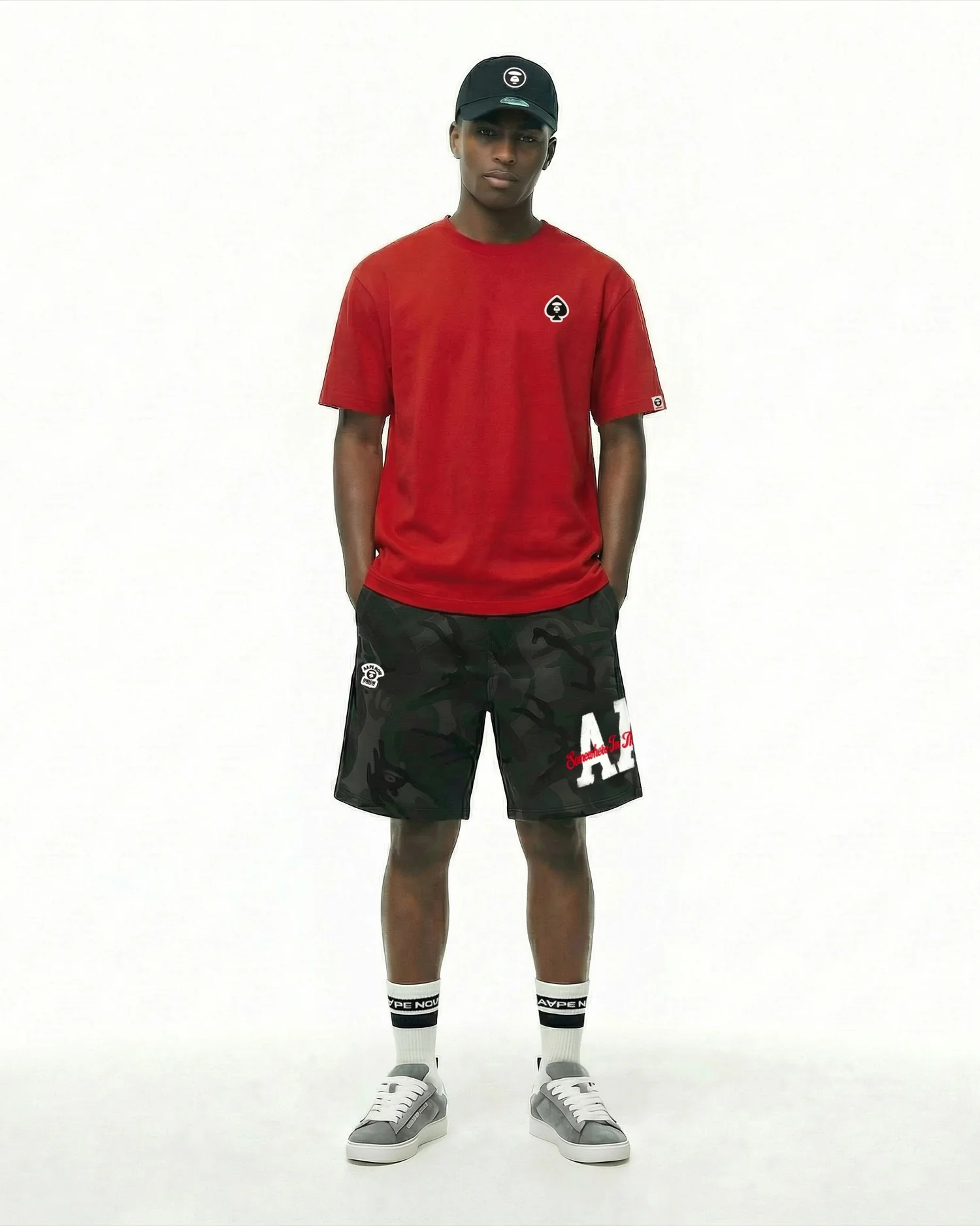 AAPENOW camo sweat shorts - Image 3